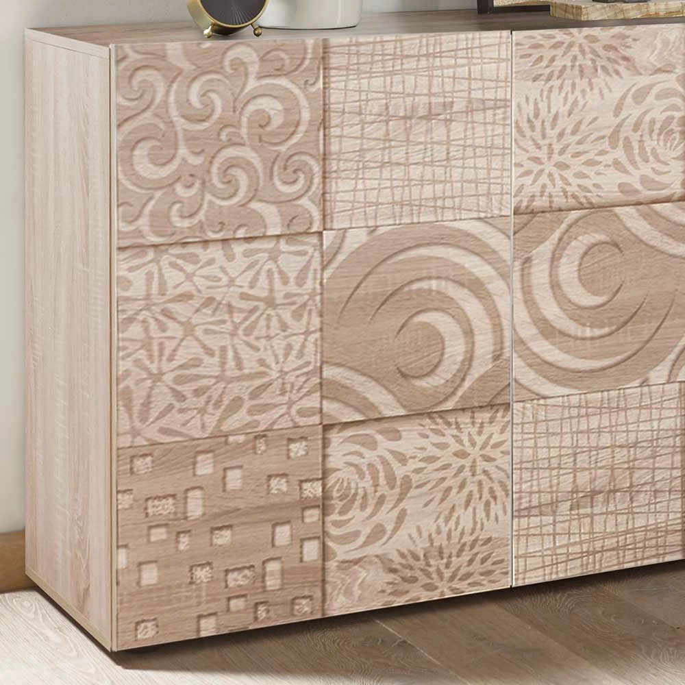 Designer Sideboard mit Druck - Bielvas Designer Sideboard Mit Druck - Bielvas -Landuva Shop designer sideboard mit druck in dekor eiche sonoma bielvas 04