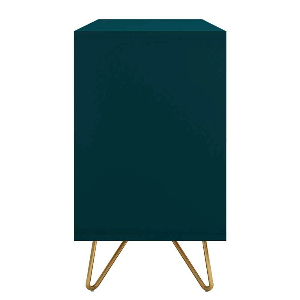 Dunkelblaue Kommode mit sechs Schubladen - Buryas Dunkelblaue Kommode Mit Sechs Schubladen - Buryas -Landuva Shop dunkelblaue kommode mit sechs schubladen metallfuessen in gold buryas 02