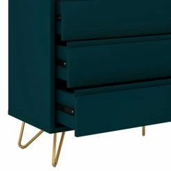 Dunkelblaue Kommode Mit Sechs Schubladen - Buryas 7 Dunkelblaue Kommode Mit Sechs Schubladen - Buryas -Landuva Shop dunkelblaue kommode mit sechs schubladen metallfuessen in gold buryas 05