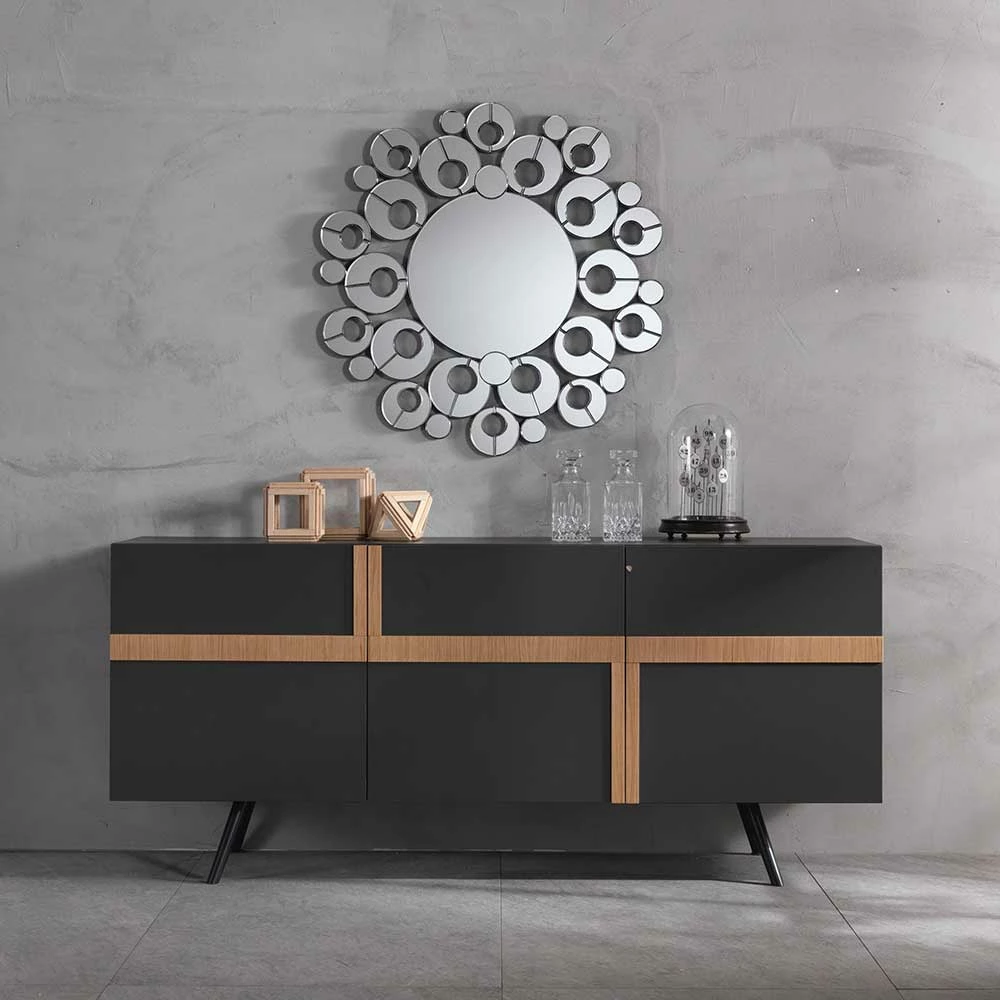 Dunkelgraue Esszimmer Kommode mit Furnier - Dioba Dunkelgraue Esszimmer Kommode Mit Furnier - Dioba -Landuva Shop dunkelgraue esszimmer kommode mit furnier eiche topp qualitaet dioba 01