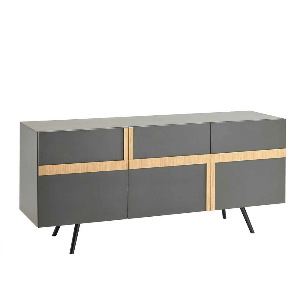 Dunkelgraue Esszimmer Kommode mit Furnier - Dioba Dunkelgraue Esszimmer Kommode Mit Furnier - Dioba -Landuva Shop dunkelgraue esszimmer kommode mit furnier eiche topp qualitaet dioba f