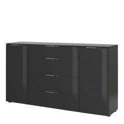 Dunkelgraue Kombi-Kommode Mit 181cm Breite - Noliesda