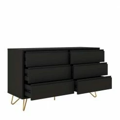 Dunkelgraue Kommode Im Skandinavischen Stil - Palium 5 Dunkelgraue Kommode Im Skandinavischen Stil - Palium -Landuva Shop dunkelgraue kommode im skandinavischen stil mit sechs schubladen palium 03