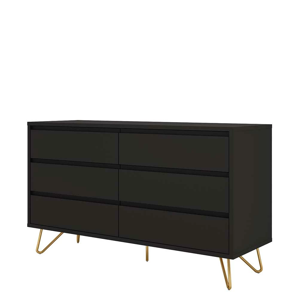 Dunkelgraue Kommode im Skandinavischen Stil - Palium Dunkelgraue Kommode Im Skandinavischen Stil - Palium -Landuva Shop dunkelgraue kommode im skandinavischen stil mit sechs schubladen palium f