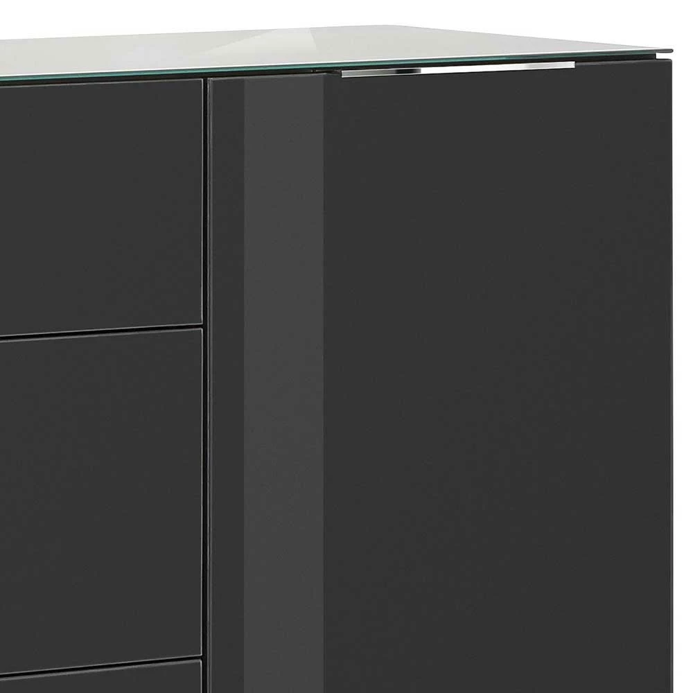 Dunkle Kommode mit Selbsteinzug - Noliesda Dunkle Kommode Mit Selbsteinzug - Noliesda -Landuva Shop dunkle kommode mit selbsteinzug schubladen tuer in anthrazit noliesda 04