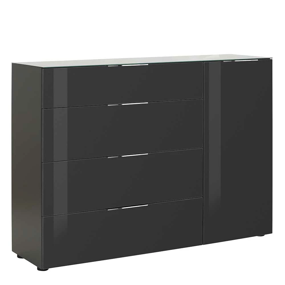 Dunkle Kommode mit Selbsteinzug - Noliesda Dunkle Kommode Mit Selbsteinzug - Noliesda -Landuva Shop dunkle kommode mit selbsteinzug schubladen tuer in anthrazit noliesda f