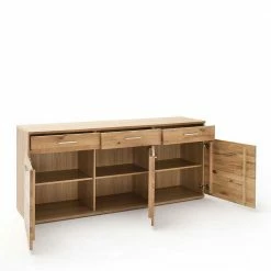 Echtholz Sideboard In Eiche Bianco - Crokas 5 Echtholz Sideboard In Eiche Bianco - Crokas -Landuva Shop echtholz sideboard in eiche bianco mit 3 tueren 3 schubladen crokas 03