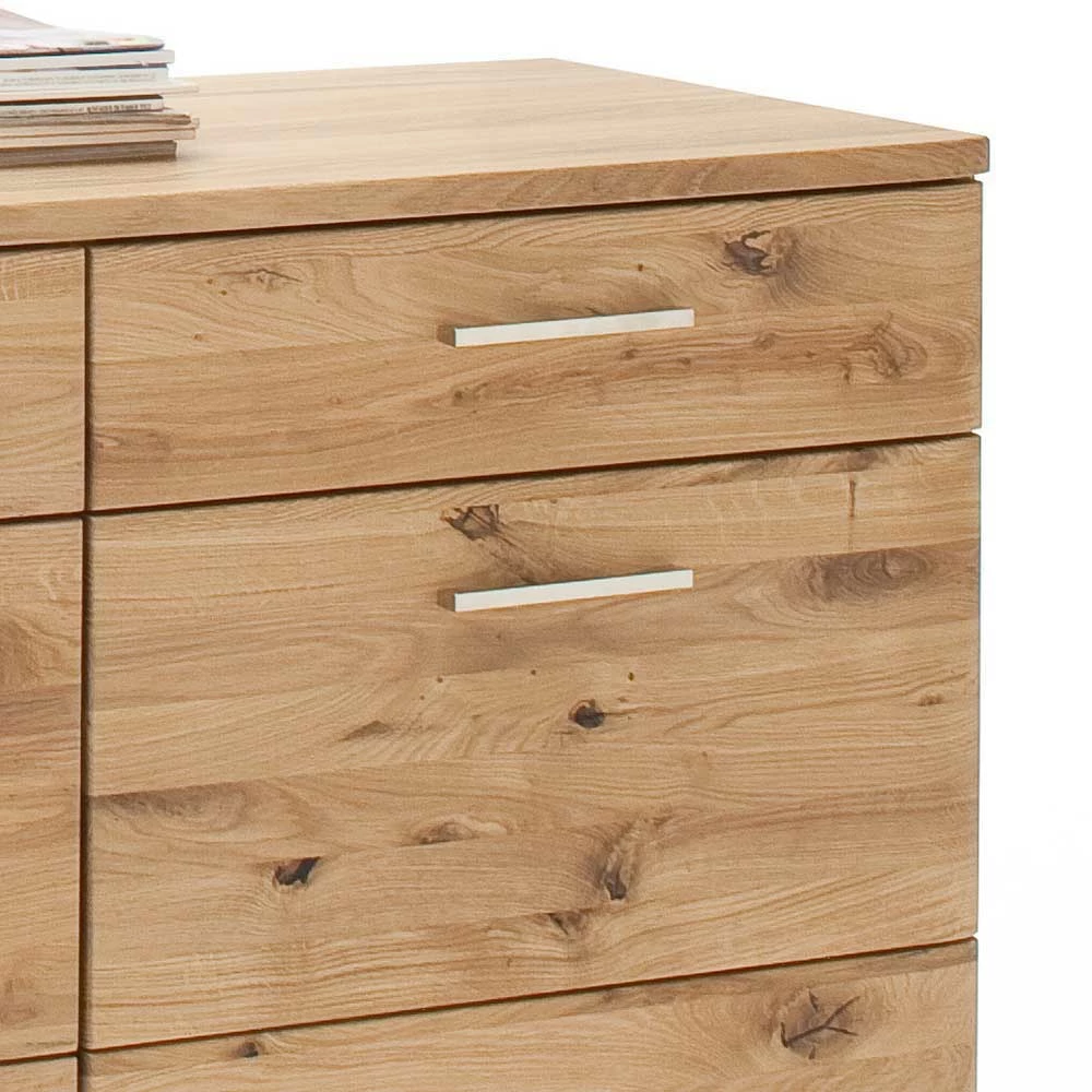 Echtholz Sideboard in Eiche Bianco - Crokas Echtholz Sideboard In Eiche Bianco - Crokas -Landuva Shop echtholz sideboard in eiche bianco mit 3 tueren 3 schubladen crokas 05