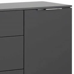 Edle Kombi-Kommode In Anthrazit - Ejedan -Landuva Shop edle kombi kommode in anthrazit mit metallgriffen 136x100x40 ejedan 03