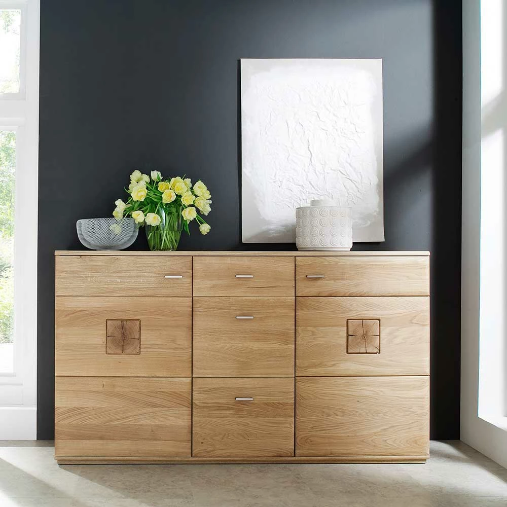 Eiche Bianco Sideboard teilmassiv Pontros 2-türig Eiche Bianco Sideboard Teilmassiv Pontros 2-türig -Landuva Shop eiche bianco sideboard teilmassiv 2 tuerig 3 schubladen pontros 01