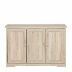 Eiche Nachbildung Kommode Mit Drei Türen - Rienva -Landuva Shop eiche nachbildung kommode mit drei tueren 120x80x35 cm rienva 02