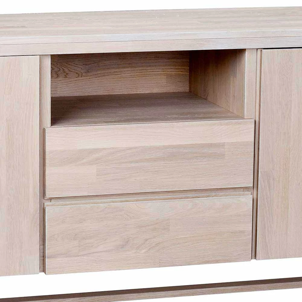 Eichenholz Anrichte in White Wash - Dioca Eichenholz Anrichte In White Wash - Dioca -Landuva Shop eichenholz anrichte in white wash 2 tuerig 2 schubladen dioca 03