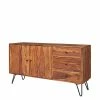Elegantes Loft Sideboard Aus Sheesham Holz - Basserini -Landuva Shop elegantes loft sideboard aus sheesham holz eisen 140x75x40 basserini f