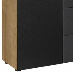 Elegantes Sideboard In Anthrazit Glasbeschichtet - Carlotte -Landuva Shop elegantes sideboard in anthrazit glasbeschichtet und eiche nachbildung 181x99x40 carlotte 03