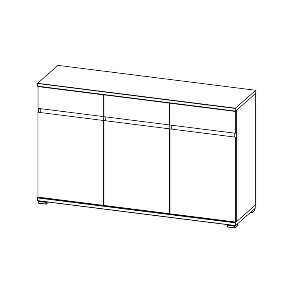 Esszimmer Anrichte Curelino in Buche Esszimmer Anrichte Curelino In Buche -Landuva Shop esszimmer anrichte buche anthrazit curelino 03