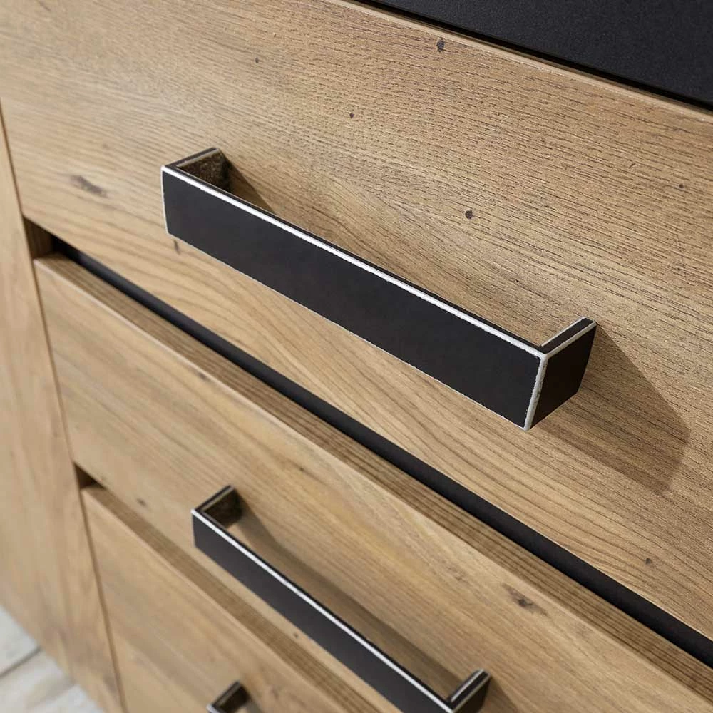 Esszimmer Kommode in Kastanie Optik & Schwarz - Ebrican Esszimmer Kommode In Kastanie Optik & Schwarz - Ebrican -Landuva Shop esszimmer kommode in kastanie optik schwarz 153x88x42 cm ebrican 05