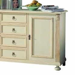 Esszimmer Sideboard Manoz In Antikweiß Lackiert -Landuva Shop esszimmer sideboard antikweiss lackiert fichte massivholz manoz 03