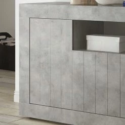 Geradlinige Kommode In Beton Nachbildung - Korlin -Landuva Shop geradlinige kommode in beton nachbildung mit sockelgestell korlin 03