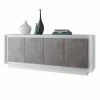 Geradliniges Sideboard In Beton Optik - Crusoe 2 Geradliniges Sideboard In Beton Optik - Crusoe -Landuva Shop geradliniges sideboard in beton optik und weiss mit vier tueren crusoe f