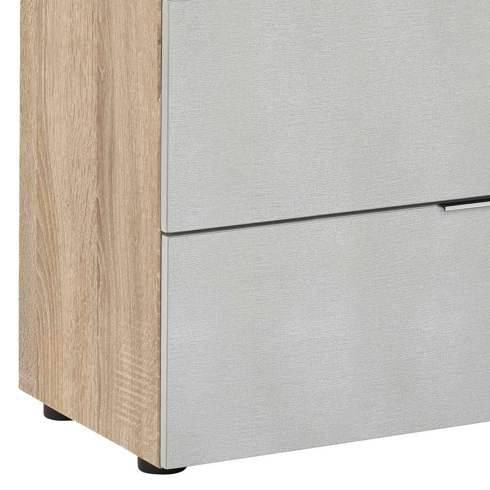 Glasfront Kommode in Beigegrau - Calivia Glasfront Kommode In Beigegrau - Calivia -Landuva Shop glasfront kommode in beigegrau mit korpus in sonoma eiche dekor calivia 03