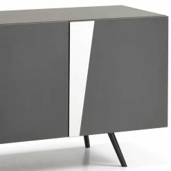 Große Design Kommode In Anthrazit & Spiegel - Dioba -Landuva Shop grosse design kommode in anthrazit spiegel 3 tuerig 180x80x50 dioba 03