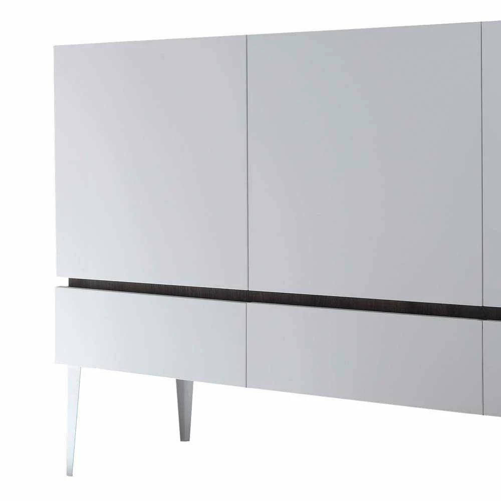 Große Design Kommode in Weiß - Omidas Große Design Kommode In Weiß - Omidas -Landuva Shop grosse design kommode in weiss mit 3 schubladen 3 tueren omidas 02