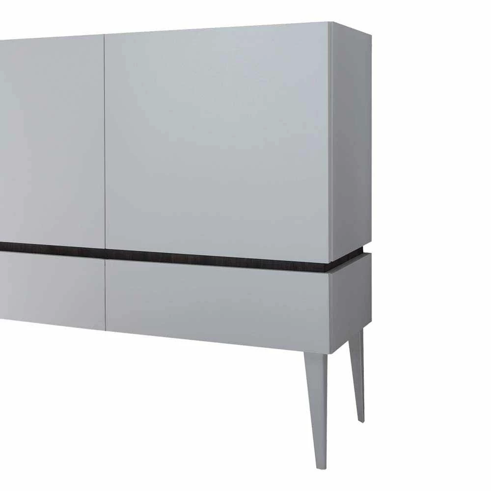 Große Design Kommode in Weiß - Omidas Große Design Kommode In Weiß - Omidas -Landuva Shop grosse design kommode in weiss mit 3 schubladen 3 tueren omidas 03