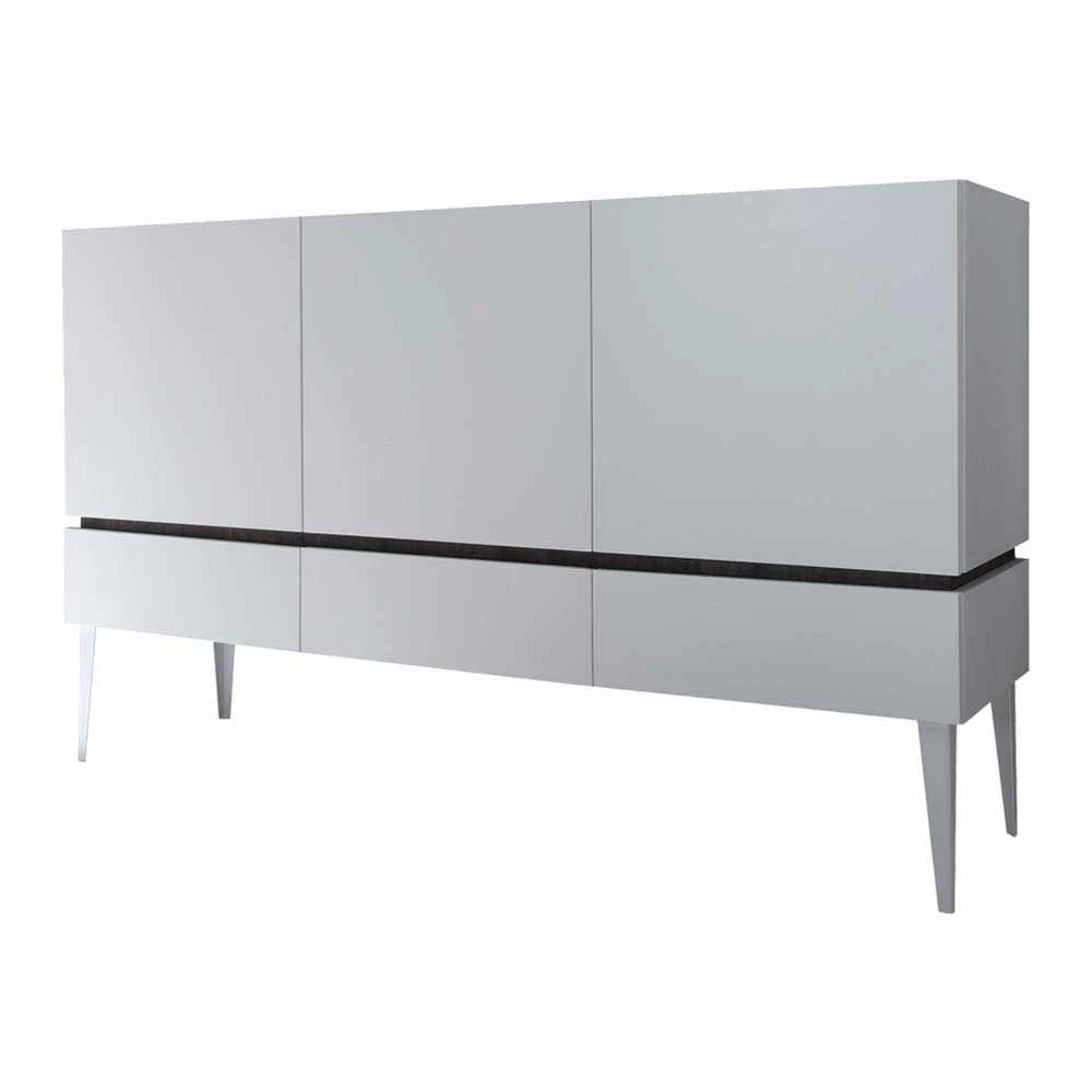 Große Design Kommode in Weiß - Omidas Große Design Kommode In Weiß - Omidas -Landuva Shop grosse design kommode in weiss mit 3 schubladen 3 tueren omidas f