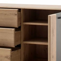 Große Design Kommode Mit Türfach - Larinca -Landuva Shop grosse design kommode mit tuerfach drei schubladen larinca 05