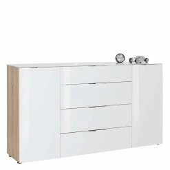 Große Kombi-Kommode 181x99x40 Cm - Ildanov 3 Große Kombi-Kommode 181x99x40 Cm - Ildanov -Landuva Shop grosse kombi kommode 181x99x40 cm in weiss glas sonoma eiche ildanov 01