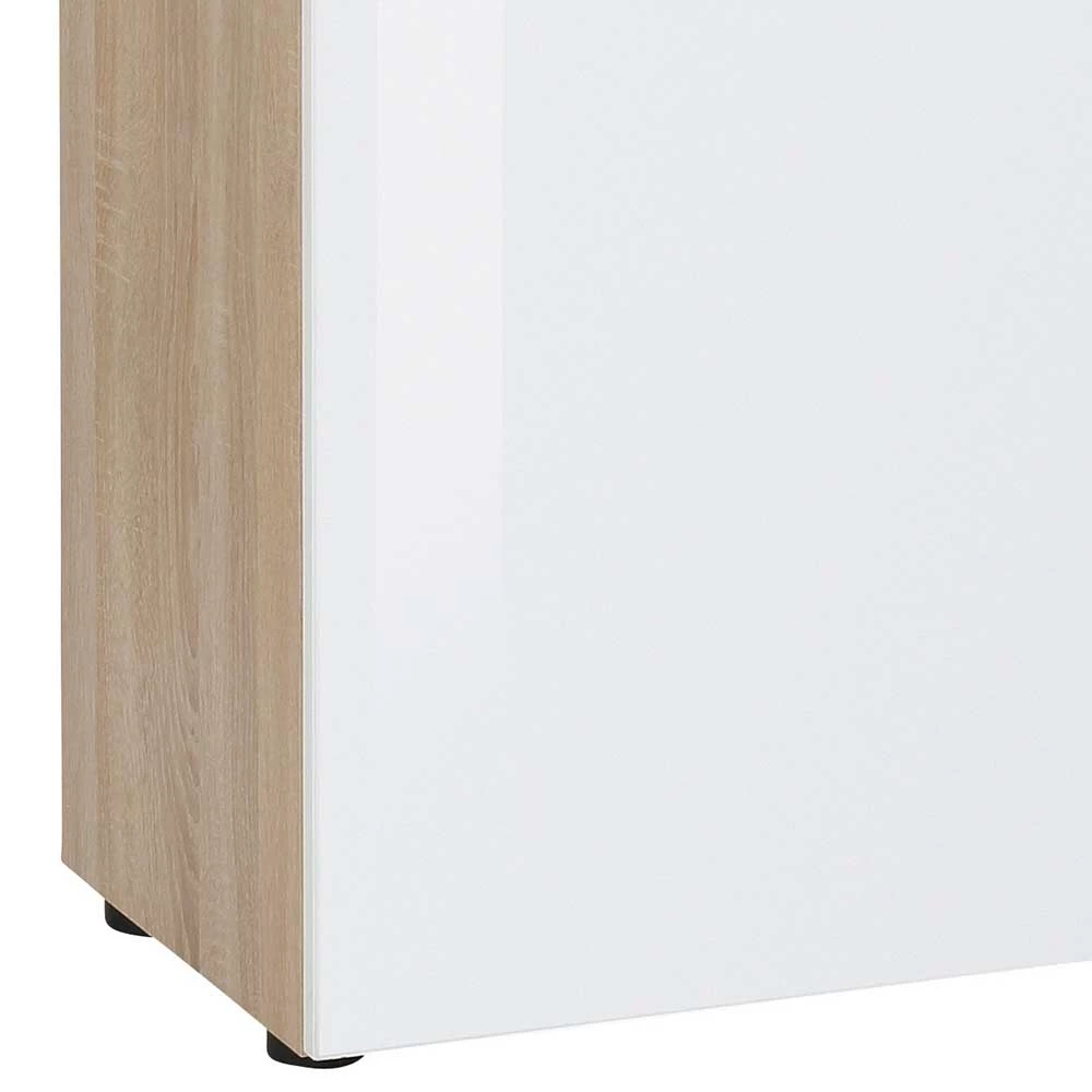 Große Kombi-Kommode 181x99x40 cm - Ildanov Große Kombi-Kommode 181x99x40 Cm - Ildanov -Landuva Shop grosse kombi kommode 181x99x40 cm in weiss glas sonoma eiche ildanov 02