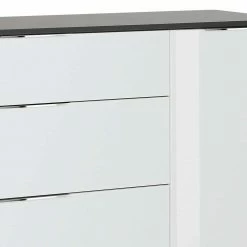Große Kommode In Anthrazit & Weiß Glas - Hemstri 5 Große Kommode In Anthrazit & Weiß Glas - Hemstri -Landuva Shop grosse kommode in anthrazit weiss glas 181x100x40 cm hemstri 03