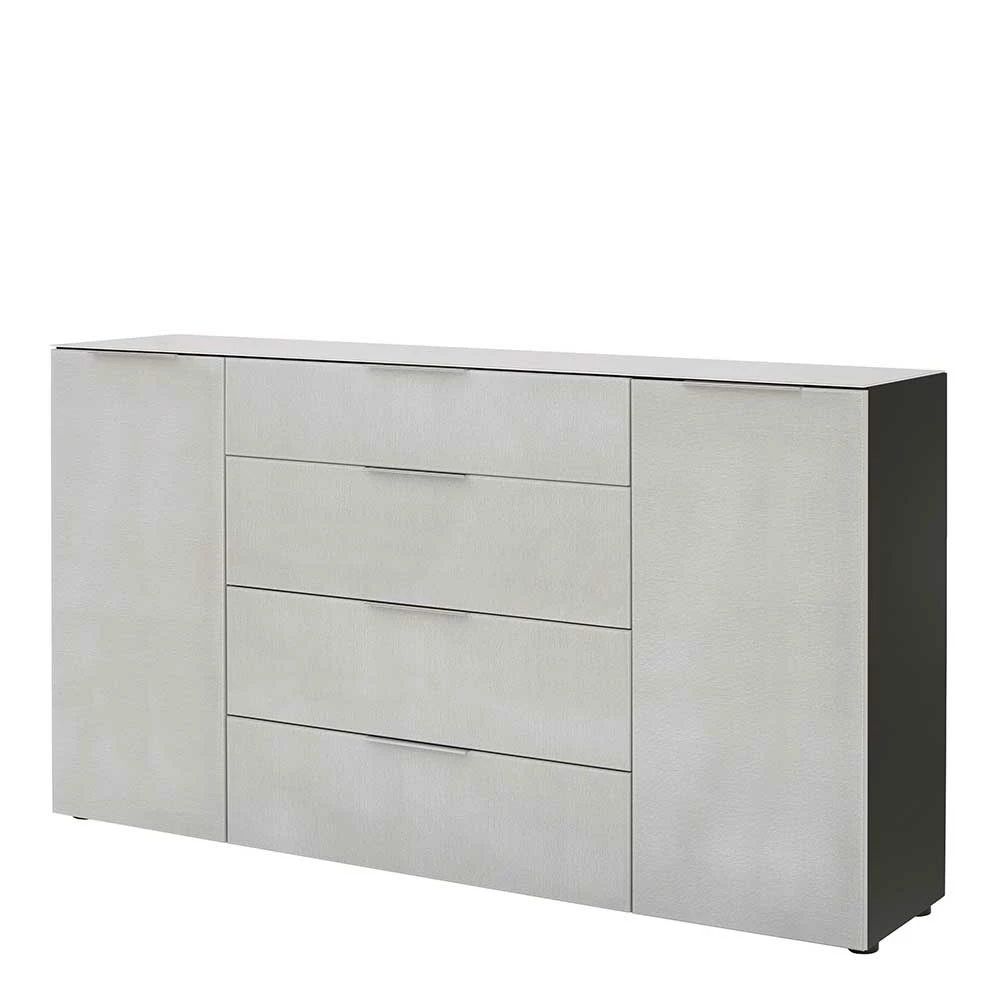 Große Kommode in Beigegrau Glasfront - Delamaro Große Kommode In Beigegrau Glasfront - Delamaro -Landuva Shop grosse kommode in beigegrau glasfront und anthrazit 181x99x40 delamaro f