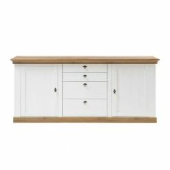 Große Landhaus Anrichte Zweifarbig - Diatara -Landuva Shop grosse landhaus anrichte zweifarbig 210 cm breite 91 cm hoehe diatara 02