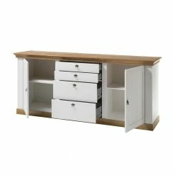 Große Landhaus Anrichte Zweifarbig - Diatara -Landuva Shop grosse landhaus anrichte zweifarbig 210 cm breite 91 cm hoehe diatara 03