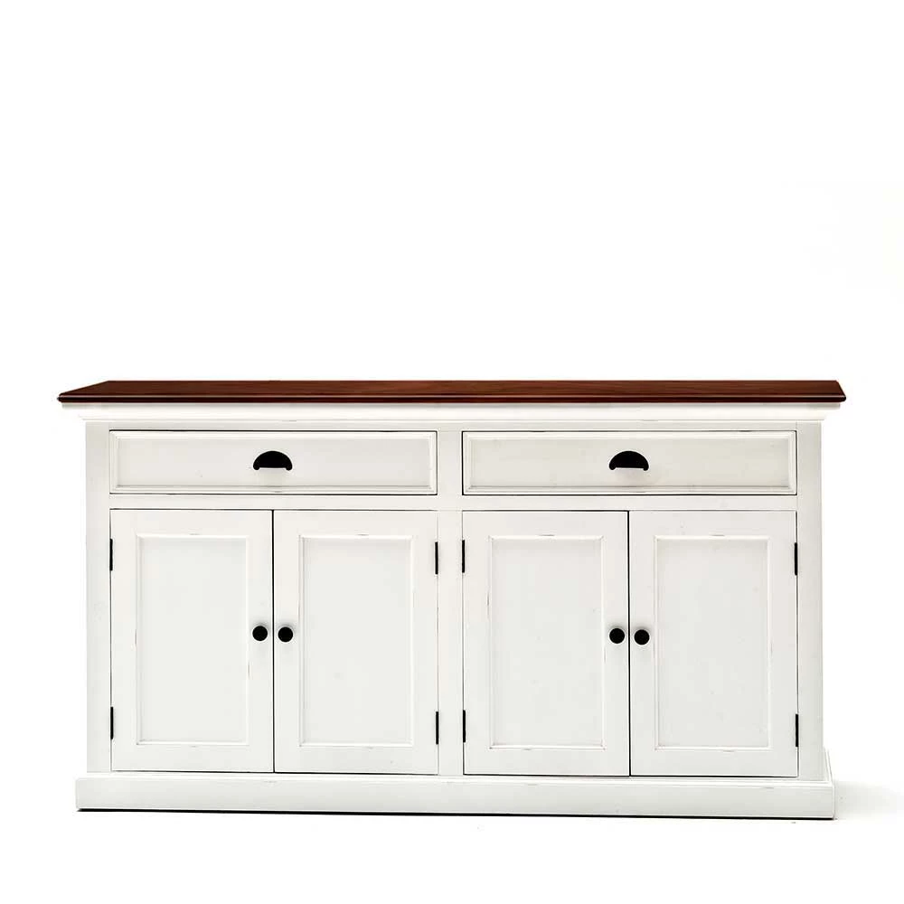 Große Landhaus Kommode Venzeno in Weiß Große Landhaus Kommode Venzeno In Weiß -Landuva Shop grosse landhaus kommode in weiss braun venzeno 01