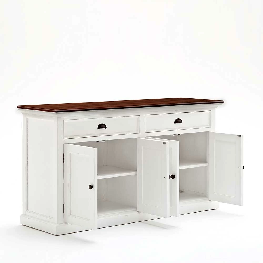 Große Landhaus Kommode Venzeno in Weiß Große Landhaus Kommode Venzeno In Weiß -Landuva Shop grosse landhaus kommode in weiss braun venzeno 02