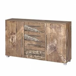 Günstige Kommode In Holzpaletten Dekor - Marissa -Landuva Shop guenstige kommode in holzpaletten dekor 2 tuerig 4 schubladen marissa 01