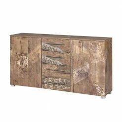 Günstige Kommode In Holzpaletten Dekor - Marissa -Landuva Shop guenstige kommode in holzpaletten dekor 2 tuerig 4 schubladen marissa 03