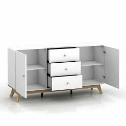 Günstiges Skandi Sideboard Aus MDF - Kolreva -Landuva Shop guenstiges skandi sideboard aus mdf in weiss mit natur kolreva 02