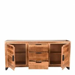 Handgearbeitetes Sideboard Mit 190 Cm Breite - Sledias -Landuva Shop handgearbeitetes sideboard mit 190 cm breite aus massivholz metall sledias 03
