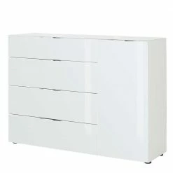 Helle Kommode Mit Tür & 4 Schubladen - Onstruda