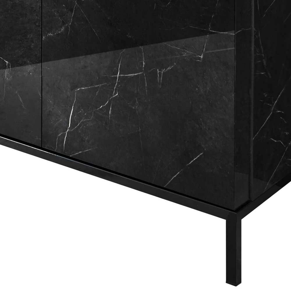 Hochglanz Sideboard mit 207 cm Breite - Cabriza Hochglanz Sideboard Mit 207 Cm Breite - Cabriza -Landuva Shop hochglanz sideboard mit 207 cm breite in schwarz marmor optik cabriza 03