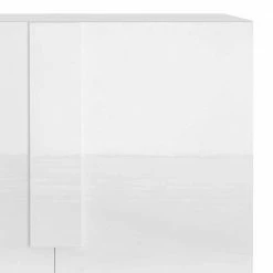 Hochglanz Sideboard Mit 4 Türen In Weiß - Kerym -Landuva Shop hochglanz sideboard mit 4 tueren in weiss mit sockelgestell kerym 03