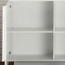 Hochglanz Sideboard Mit 4 Türen In Weiß - Kerym -Landuva Shop hochglanz sideboard mit 4 tueren in weiss mit sockelgestell kerym 04