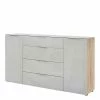 Hochwertiges Sideboard In Beigegrau Glas - Calivia 2 Hochwertiges Sideboard In Beigegrau Glas - Calivia -Landuva Shop hochwertiges sideboard in beigegrau glas und sonoma eiche dekor calivia f