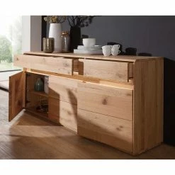 Hochwertiges Wildeiche Sideboard 184x86x44 Cm - Acmida -Landuva Shop hochwertiges wildeiche sideboard 184x86x44 cm mit indirektem licht dimmbar acmida 02