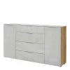 Hohes Sideboard In Beigegrau Glas - Settas 2 Hohes Sideboard In Beigegrau Glas - Settas -Landuva Shop hohes sideboard in beigegrau glas und eiche dekor 181x99x40 settas f