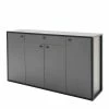 Hohes Sideboard In Grau & Anthrazit - Ridona 1 Hohes Sideboard In Grau & Anthrazit - Ridona -Landuva Shop hohes sideboard in grau anthrazit mit metallgriffen 165x92x44 ridona f