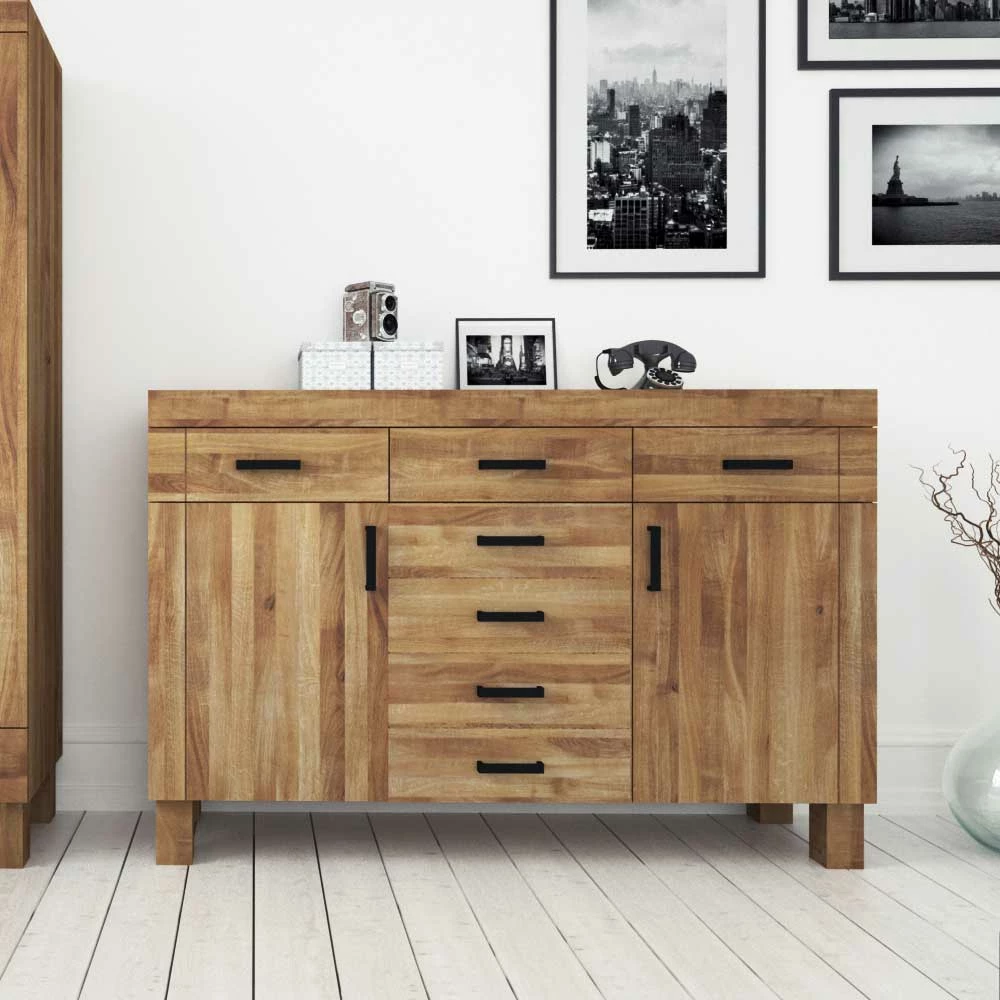 Holz Sideboard Layulino aus Wildeiche massiv Holz Sideboard Layulino Aus Wildeiche Massiv -Landuva Shop holz sideboard wildeiche massiv 45 cm tief layulino 01